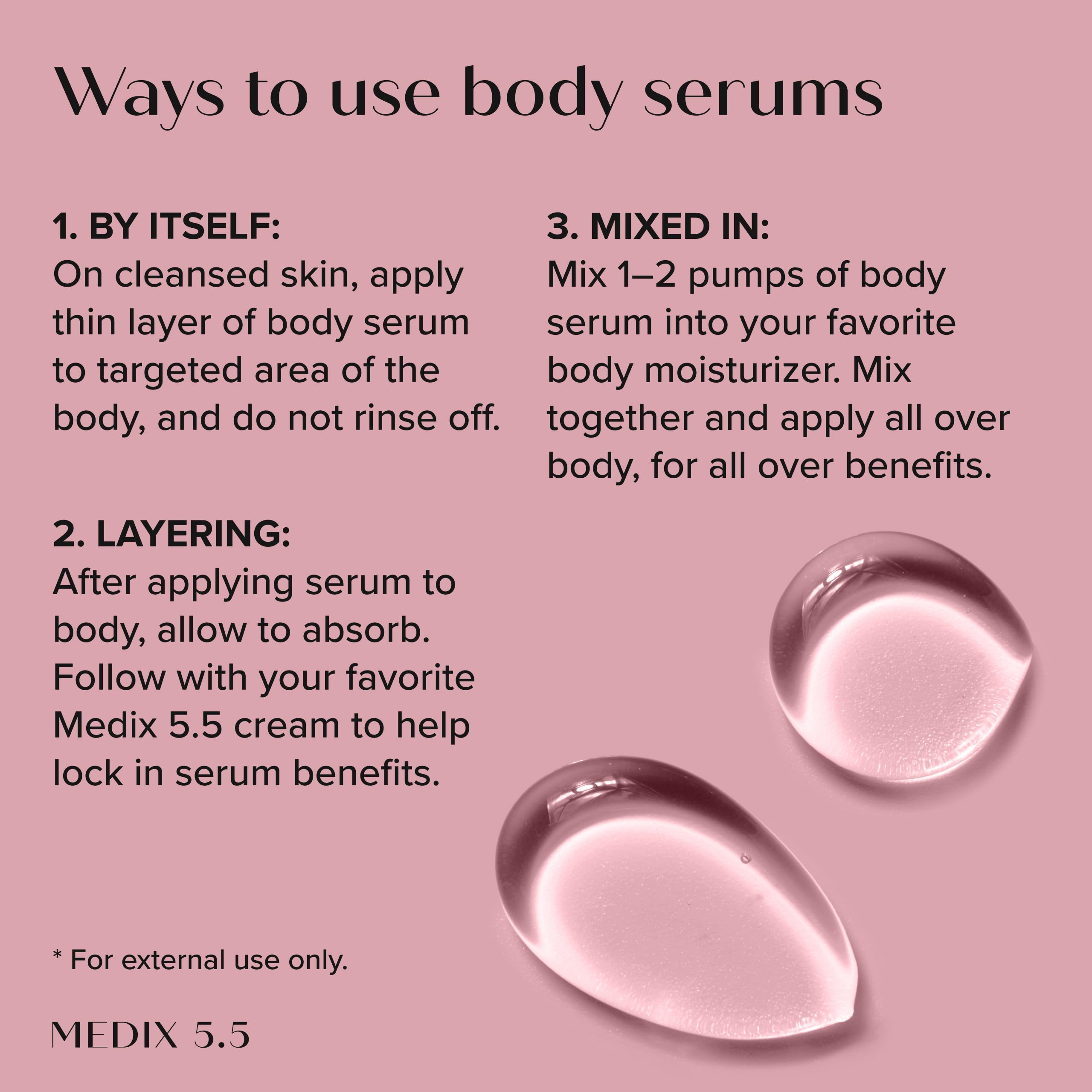 MEDIX 3% Concentrated Hyaluronic Acid Hydrating Gel Body Booster Dry Skin Moisturizer, Anti Aging Skin Care Booster For Restoring Skin Barrier, Wrinkles, Age Spots, & Fine Lines, 1.7 Fl Oz
