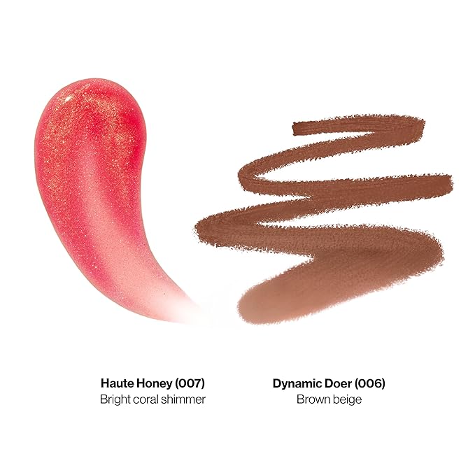 REVLON Super Lustrous Glimmer Gloss and ColorStay Multi-Liner Bundle, Haute Honey and Dynamic Doer, Pack of 2