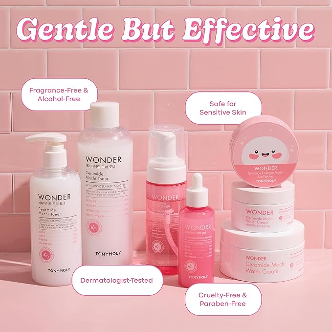 TONYMOLY Wonder Ceramide Mochi Toner Set - Hyaluronic Acid, Barrier Repair