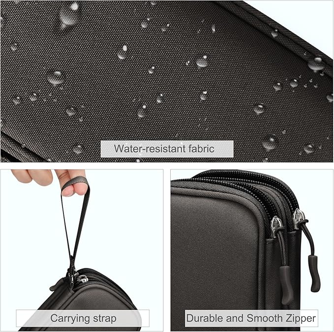 FYY Electronic Organizer, Travel Tech Pouch Bag, Cable Organizer Coffee