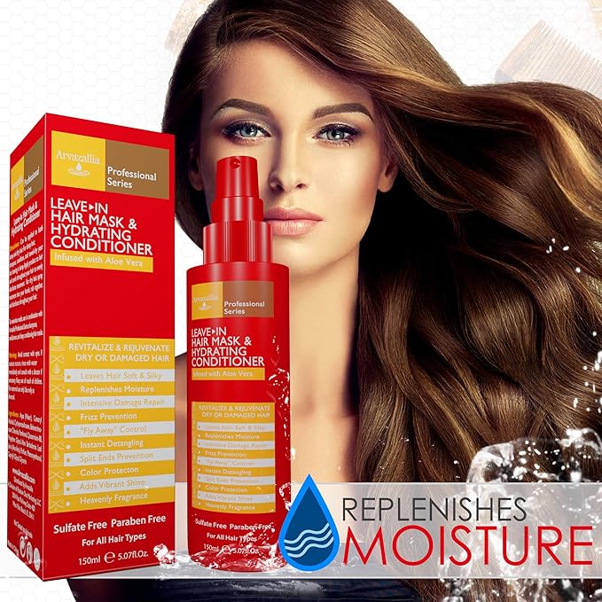 Arvazallia Leave-in Hair Mask & Conditioner Spray for Dry or Damaged Hair