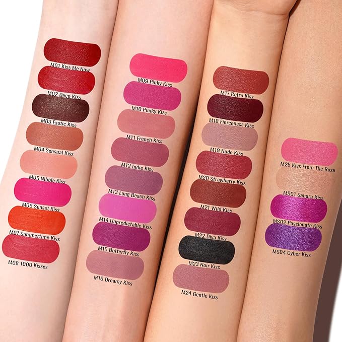 Oulac Matte Lipstick for Women, Liquid Coral Pink Lipstick Long Lasting, Waterproof Lip Stain, No Transfer, Creamy Texture Lip Color with Rose Oil, Vegan & Cruelty-Free, M11