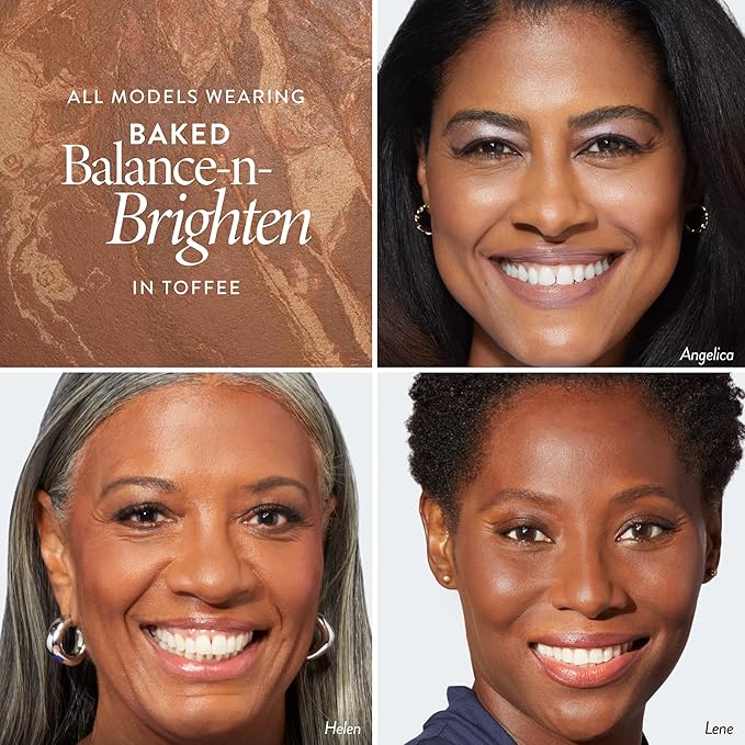 LAURA GELLER NEW YORK Award-Winning Baked Balance-n-Brighten Color Correcting Powder Foundation – Handmade in Italy – Buildable Coverage, Matte Finish – For Mature & Sensitive Skin – 09 Toffee