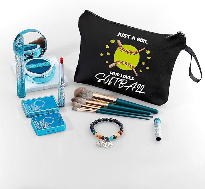 ARIOSEY Softball Gifts for Girls, Cosmetic Makeup Bag
