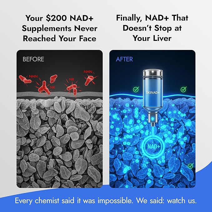 SKINAD+ Liposomal NAD+ Face Serum with Glutathione, CoQ10 & Niacinamide