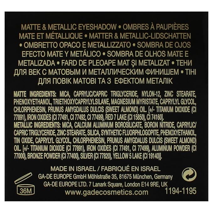 Velveteen Matte Eyeshadow Mono, 228 - Eye Makeup, Pressed Powder EYESHADOW with Almond Oil - Intense or Subtle Shading - 0.105 oz