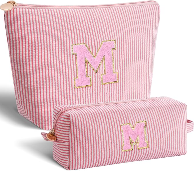 Btffitting Gifts for Teen Girls Women - Birthday Gifts for 10 11 12 13 14 15 16 17 18 Years Old Girl,Makeup Bag Cosmetic Bag,Teacher Gift Trendy Stuff Toiletry Bag - Peach,M