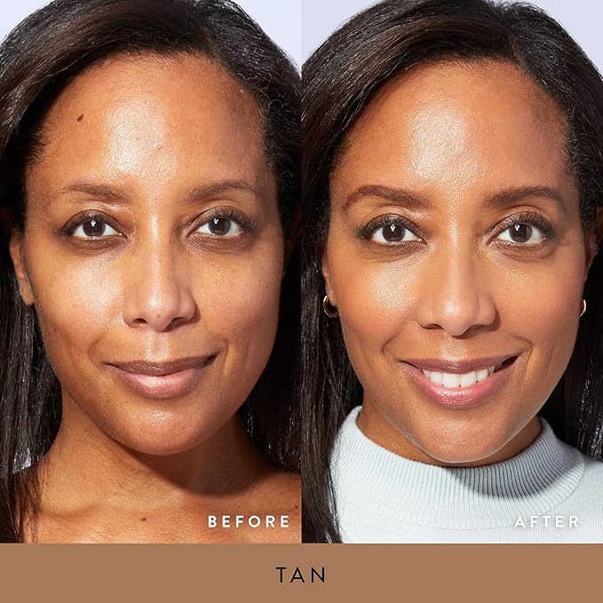 LAURA GELLER NEW YORK Award-Winning Baked Balance-n-Brighten To Go Travel Size Color Correcting Powder Foundation - Tan - Buildable Light to Medium Coverage - Demi-Matte Natural
