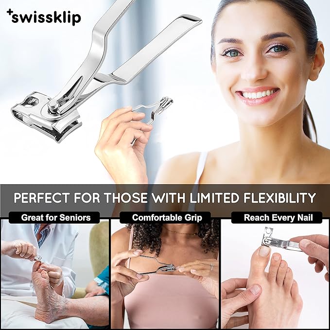 Swissker by Swissklip Nail Clippers for Men & Women – 360 Rotating
