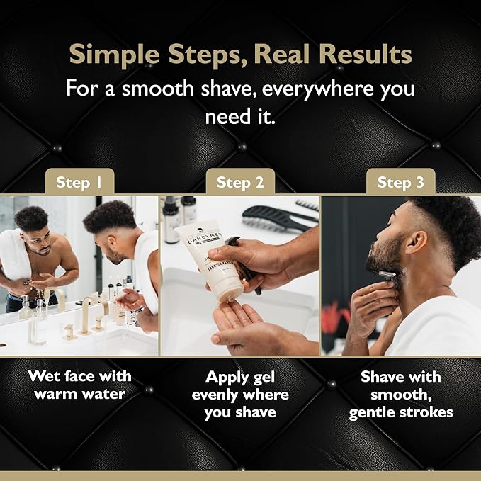 DandyMen Clear Shaving Gel for Men – Precision Edge with Pro-Vitamin B5 – Non-Foaming & Hydrating for Sensitive Skin – Tobacco Vanilla, 5 oz