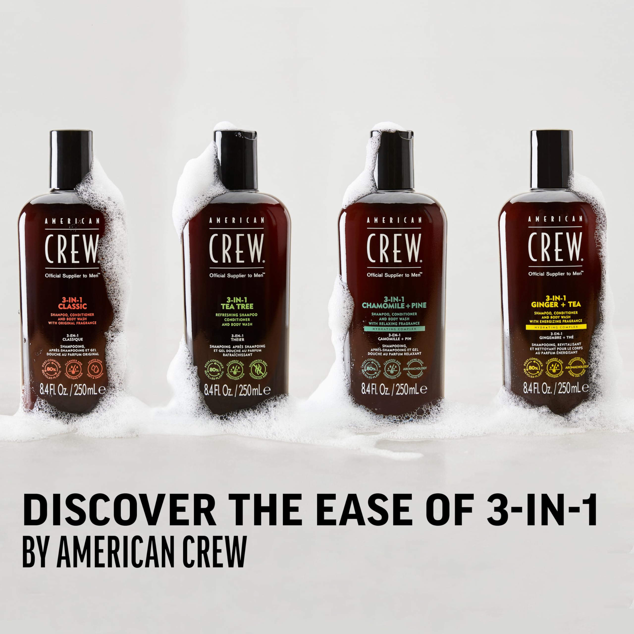 American Crew 3-in-1 Shampoo & Body Wash, Chamomile & Pine, 8.4 fl oz
