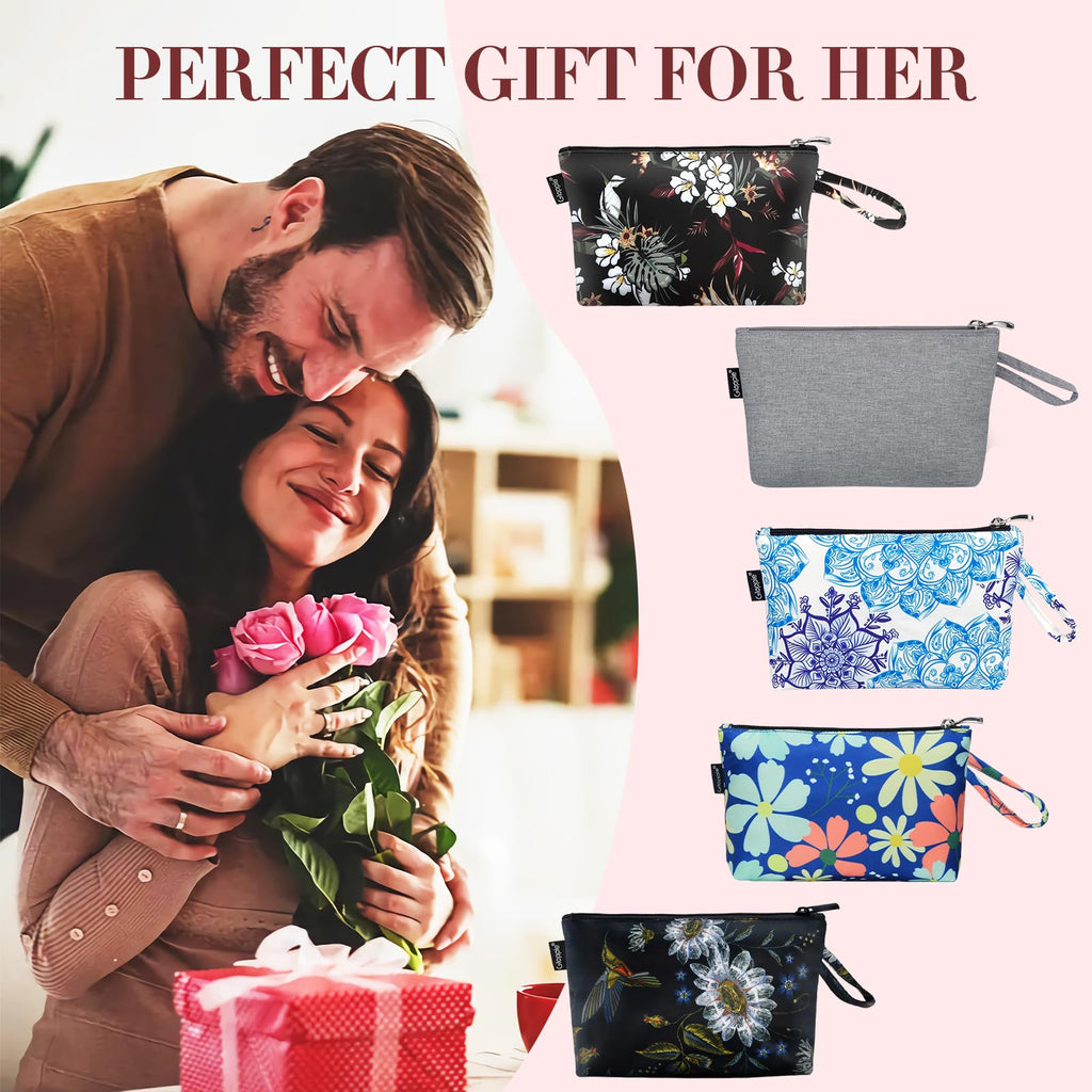Gloppie Small Makeup Bag for Purse Portable Cosmetic Pouch for Women
