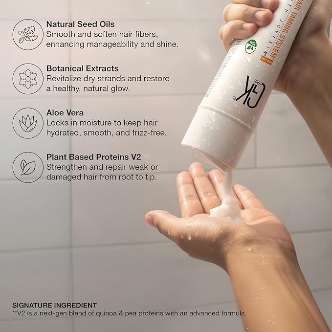 GK HAIR Keratin Shampoo and Conditioner set, Sulfate Free Moisturizing shampoo & conditioner for Color Treated Hair, Hydrating lightweight Formula for Dry, Damaged & Frizzy Hair 10.1oz each