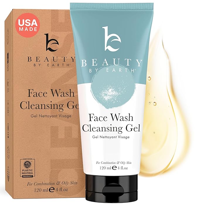 Face Wash Gel - Gentle Formula, USA Made with Organic & Natural Ingredients