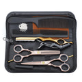 Purple Dragon 5.5 inch Hair Cutting Scissors Set with Razor - Purple
