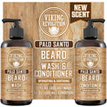 Viking Revolution Beard Wash & Conditioner Set - Sandalwood - 17 oz