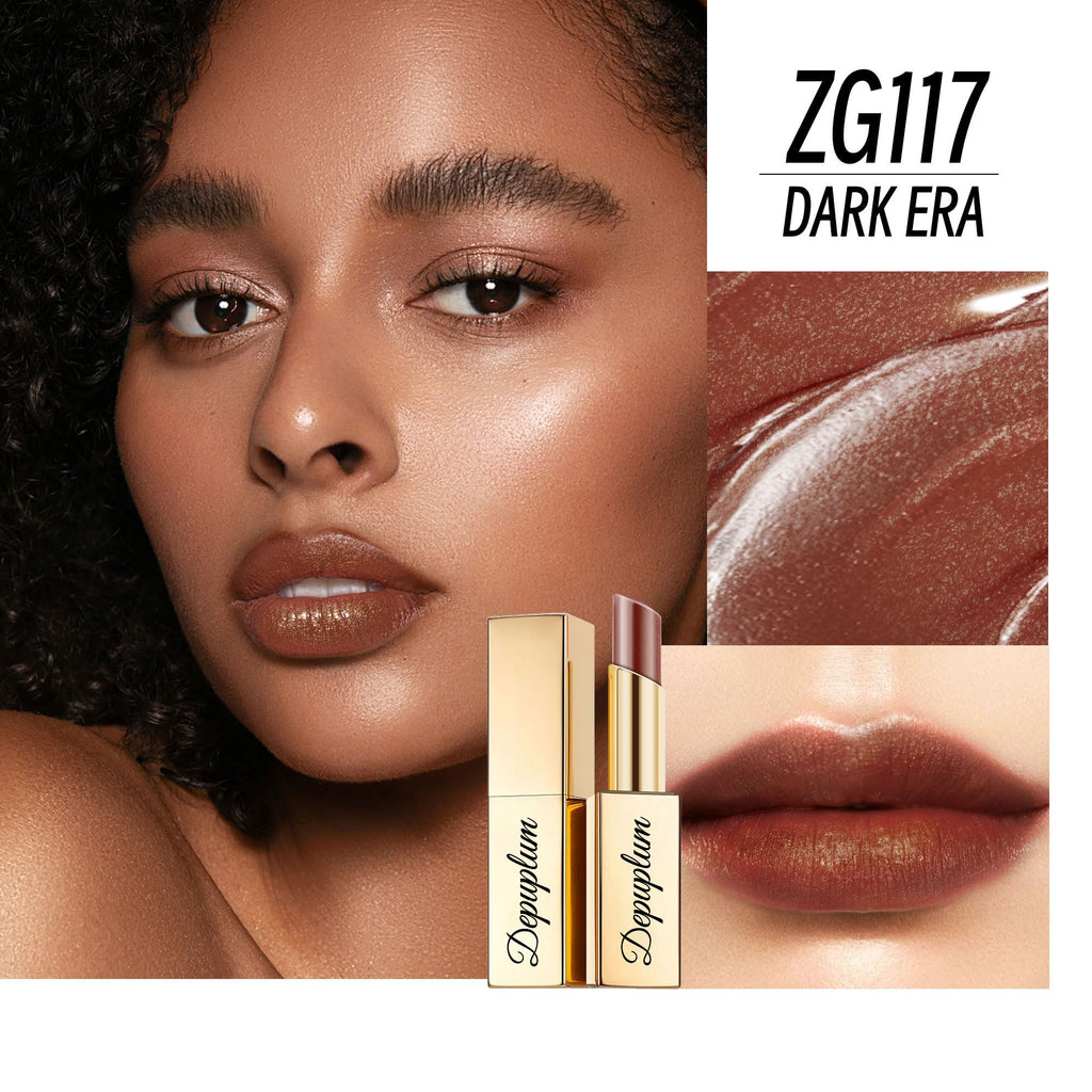 Depuplum Pink Red Brown Lipstick Set for Women Shimmer Tinted Lip Balm Hydrating Moisturizing Lipstick Cruelty Free Lip Makeup, ZG107/108/117