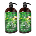 Dead Sea Collection Hemp & Coconut Lime Body Wash for Women and Men – with Pure Dead Sea Minerals - Cleanses and Moisturizes Skin - Pack of 2 (67.6 fl. oz)