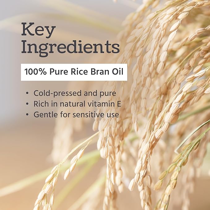 Well’s Oil Rice Bran Oil 8 oz | 100% Pure Rice Bran Oil (Carrier Oil) | For Skin & Hair | DIY Creams & Lotions