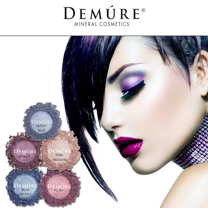 Demure Mineral Make Up (Pink Passion) Eye Shadow, Shimmer, Loose Powder, Glitter, Natural, Professional