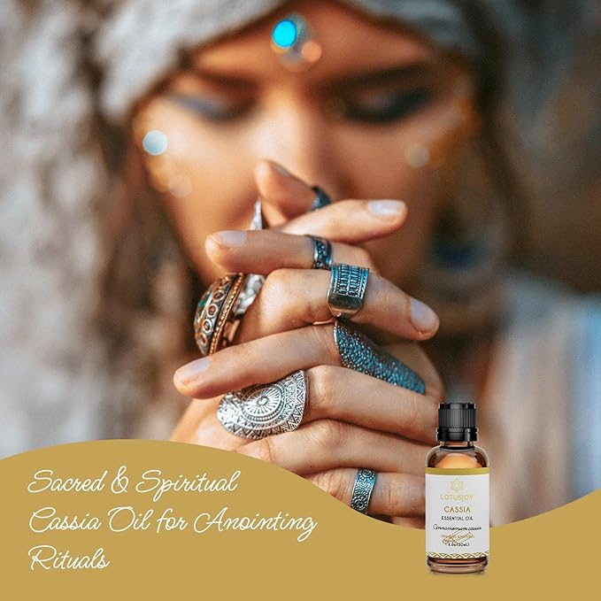 LOTUSJOY Cassia Cinnamon Bark Essential Oil, for Spray, Anointing,1 Oz