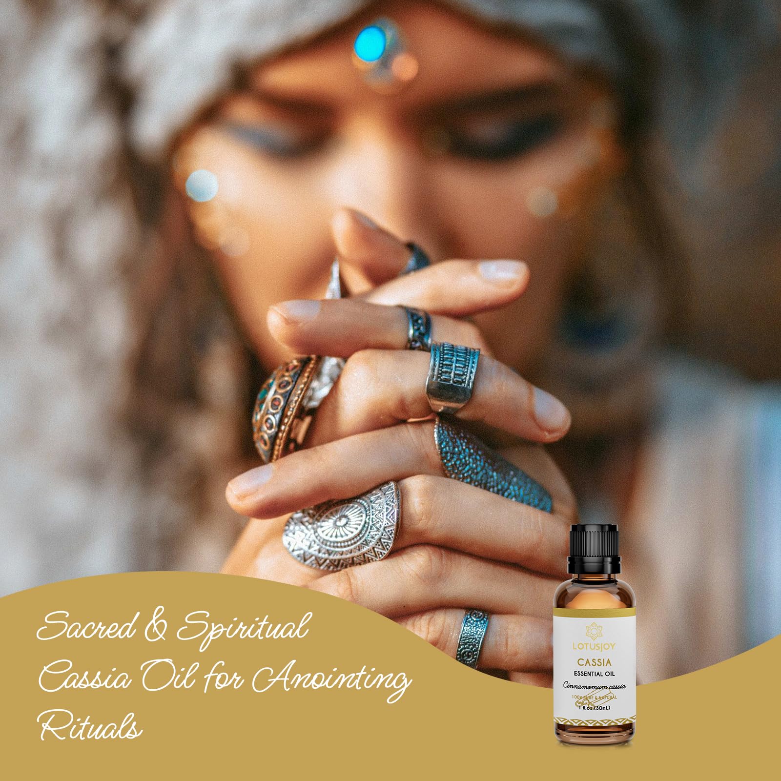 LOTUSJOY Cassia Cinnamon Bark Essential Oil, for Spray, Anointing,1 Oz