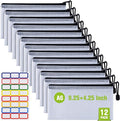 12PCS Mesh Zipper Pouch Bags: A6 Clear Zipper Pouches for Classroom, Black