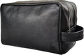 Leather Travel Toiletry Bag for Men, Full Grain Cosmetic Dopp Kit Organizer