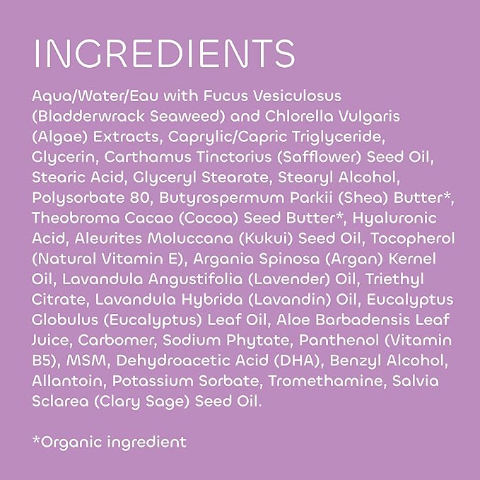 Seaweed Bath Co. Hydrate Body Cream, Lavender, 6 oz