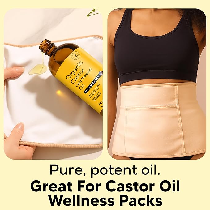 Organic Castor Oil 32oz (Single) Cold Pressed Unrefined Glass Bottle | Aceite de Ricino | Hair Growth Oil for Hair, Lashes & Castor Oil Packs | USDA Certified | Made in the USA