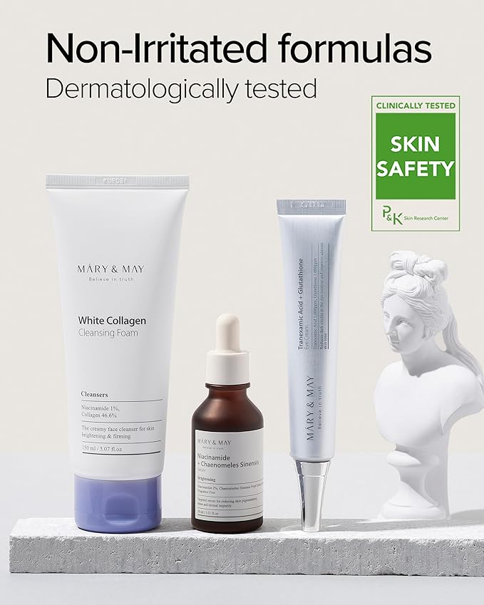 Mary&May Niacinamide Quince Serum Duo + TXA Eye Cream Set, 3 Pieces