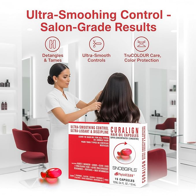 SNOB GIRLS CURALIGN Hair Serum Capsules for Frizzy, Curly & Coarse Hair