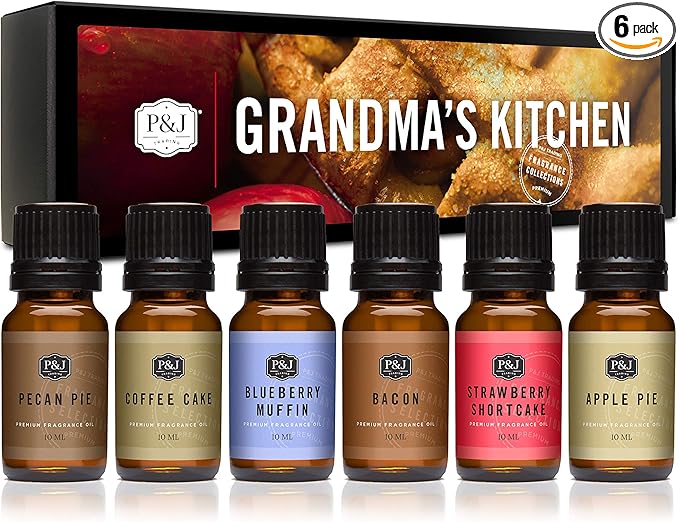 P&J Trading Fragrance Oils Set of 6, Grandma's Kitchen