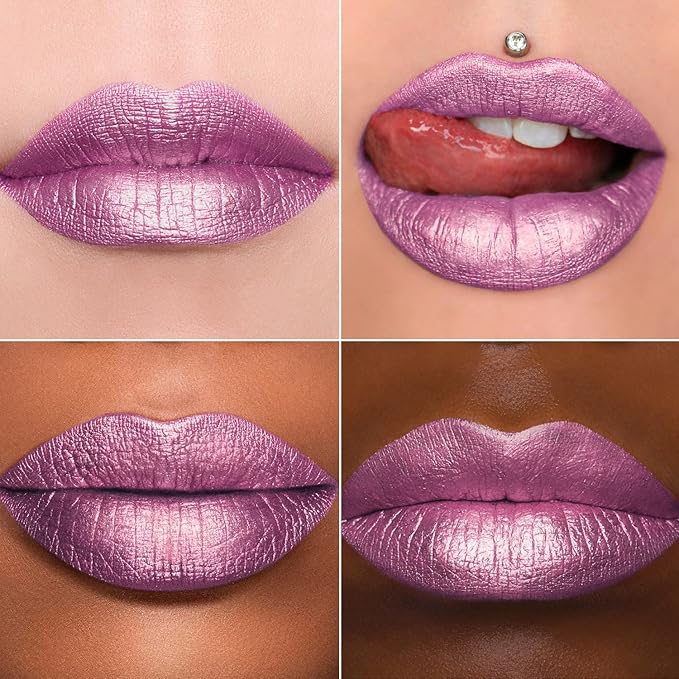 MAKI YIKA Pink Lipstick for Women Metallic Liquid Lipsticks Long Lasting