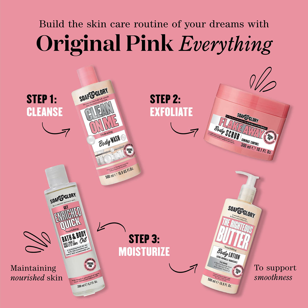 Soap & Glory Original Pink Moisturizing Body Lotion Pump, 16.9 oz