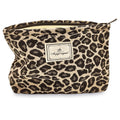 STARDW Leopard Makeup Bag Organizer Cosmetic Bags for Women and Girls,Travel Toiletry Bag Large Capacity Canvas Makeup Zipper Pouch, Purse Organizer Pouches (Brown Leopard)
