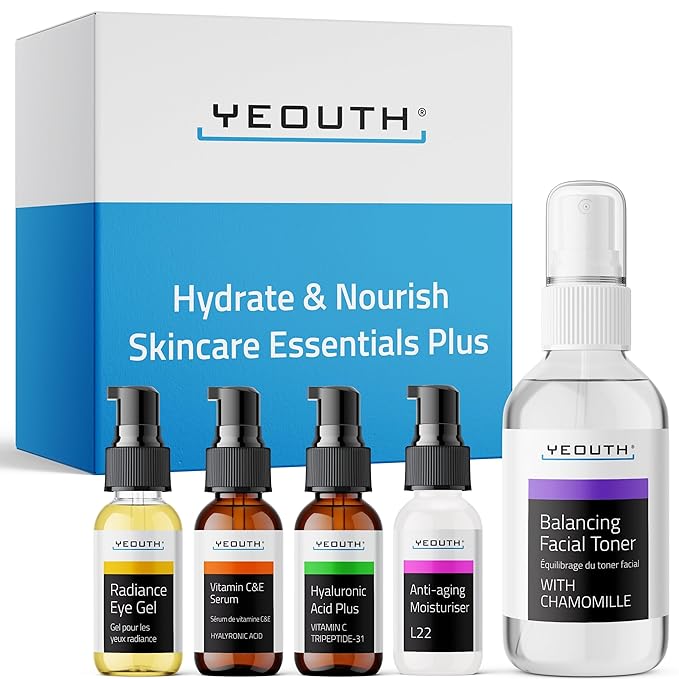 YEOUTH Skin Care Set for Complete Daily Skincare Routine 5-Piece