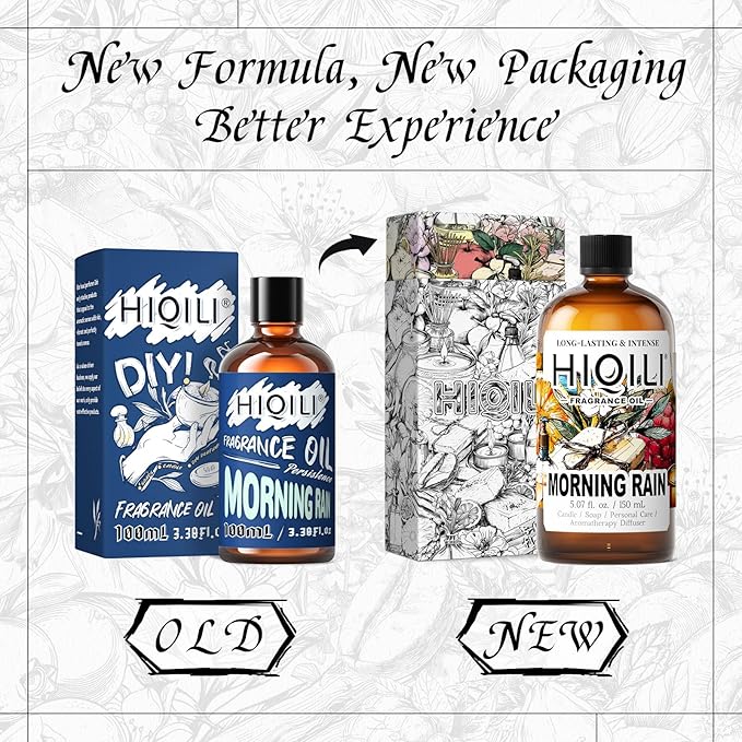 HIQILI Morning Rain Fragrance Oil for Soap, Candle & Diffuser