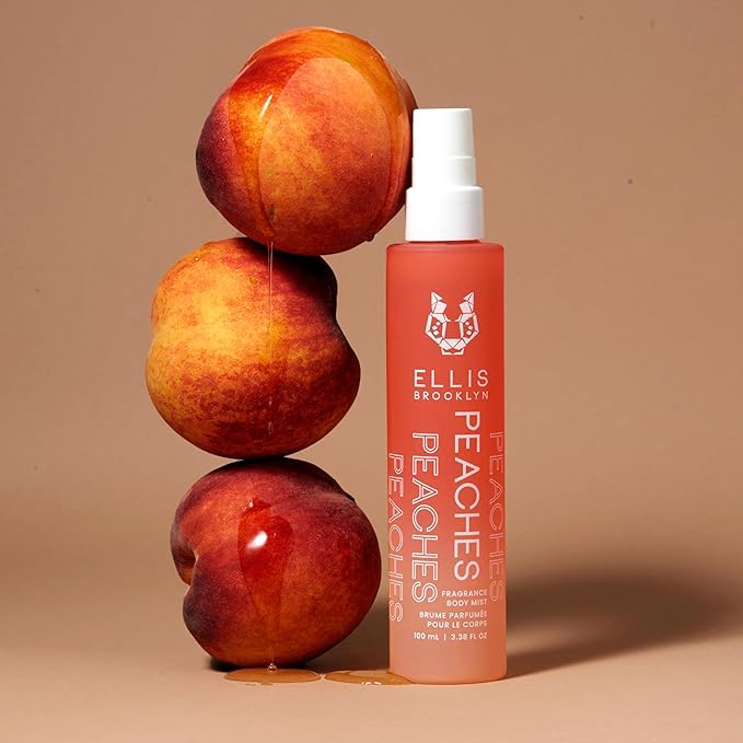 Ellis Brooklyn PEACHES Fragrance Mist for Women, 100ml / 3.38 fl oz