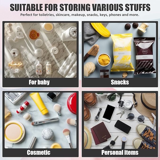 BuyCard Chenille Letter Clear Makeup Bags, Snacks Bag for Travel, Preppy Patch Nylon Cosmetic Bag with Handles and Zipper, Waterproof Large Clear Travel Toiletry Bag Storage Bag for Women Black