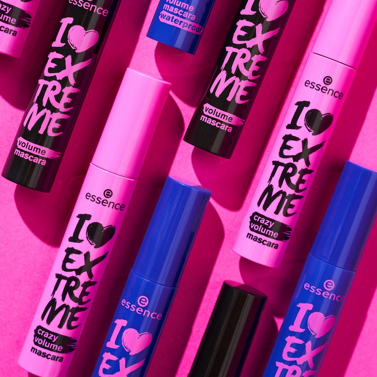 essence I Love Extreme Volume Waterproof Mascara, Black (Pack of 1)