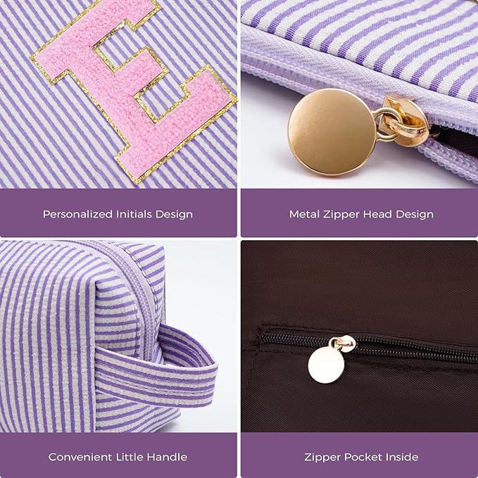 Btffitting Gifts for Teen Girls Women - Birthday Gifts for 10 11 12 13 14 15 16 17 18 Years Old Girl,Makeup Bag Cosmetic Bag,Teacher Gift Trendy Stuff Toiletry Bag - Lavender,E