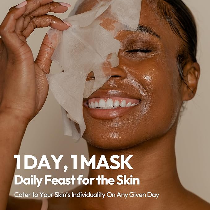 LAPCOS K Beauty Daily Sheet Face Mask Variety Pack 7+1 Version 1, Pack of 8