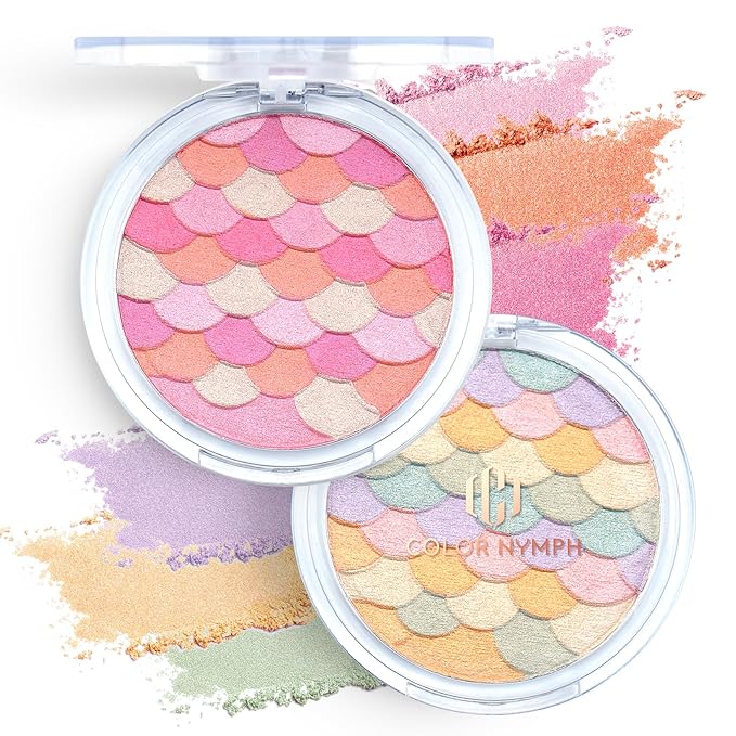 Color Nymph Blush and Highlighter Palette, Makeup Gift Set for Teens