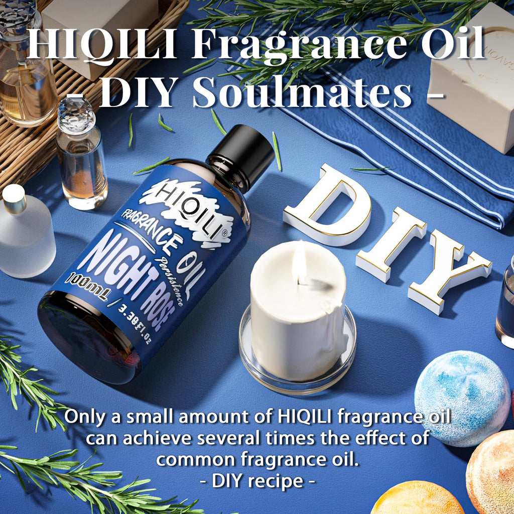 HIQILI Night Rose Fragrance Oil for Diffuser, Candle & Soap