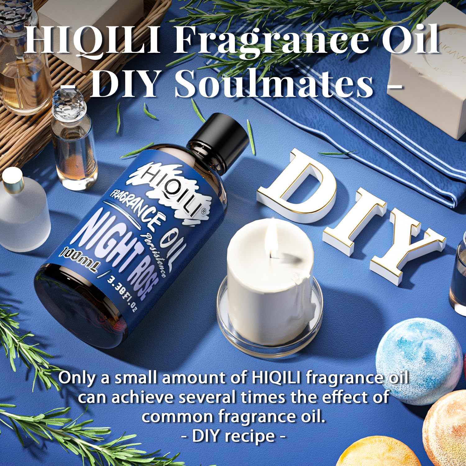 HIQILI Night Rose Fragrance Oil for Diffuser, Candle & Soap