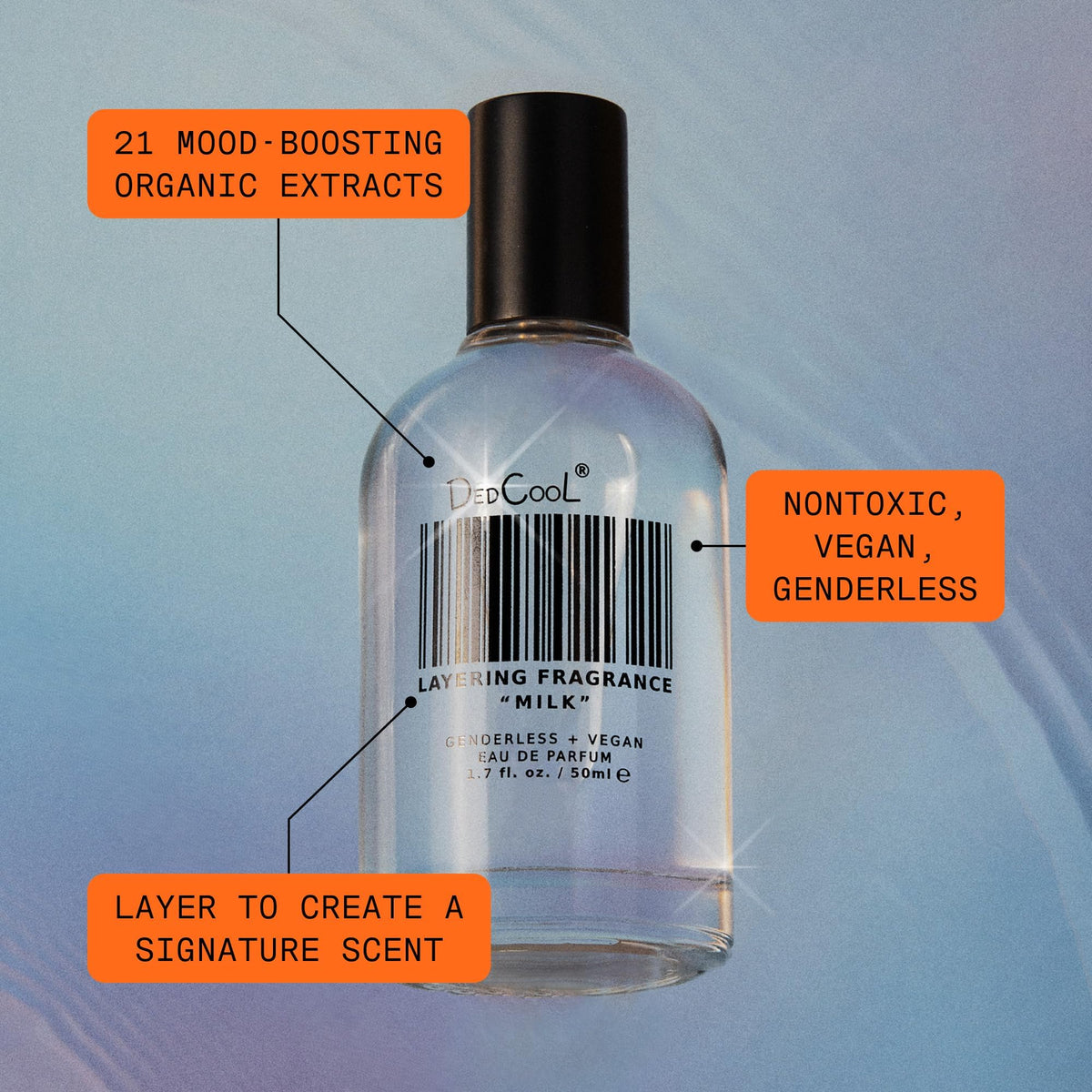 DedCool - Genderless + Vegan Eau de Parfum | Clean, Non-Toxic Fragrance For All (1.7 fl oz | 50 ml) (XtraMilk)