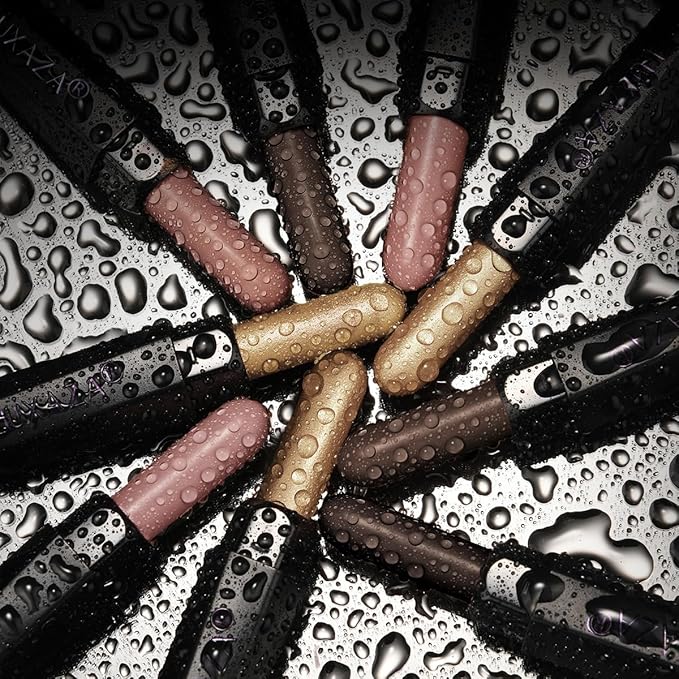 LUXAZA 3Pcs Neutral Brown Eyeshadow Stick Set, Matte And Shimmer Creamy Eyeshadow Pencil, Shiny Pink Shadow, Waterproof Long Lasting Smoky Eye Makeup - A3 Twilight Brown