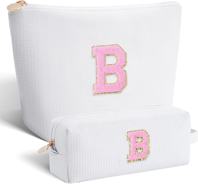 Btffitting Gifts for Teen Girls Women - Birthday Gifts for 10 11 12 13 14 15 16 17 18 Years Old Girl,Makeup Bag Cosmetic Bag,Teacher Gift Trendy Stuff Toiletry Bag - White,B