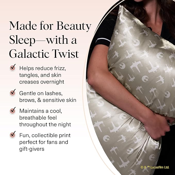 Kitsch x Star Wars Rebel Alliance Satin Pillowcase, Size 19x26